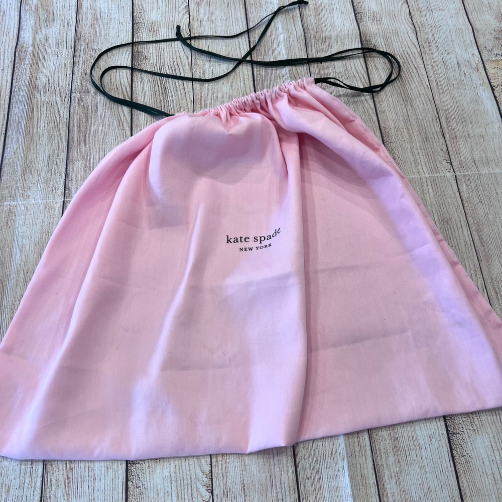 Kate Spade New York Pink Cotton Twill Large Drawstring Handbag Dust Bag 26x19